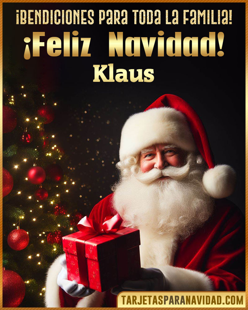 Tarjetas de Papá Noel para Klaus