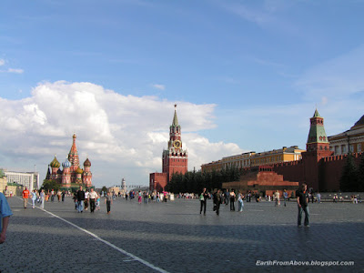 The Red Square with Saint Basil's Cathedral, Moscow, Russia