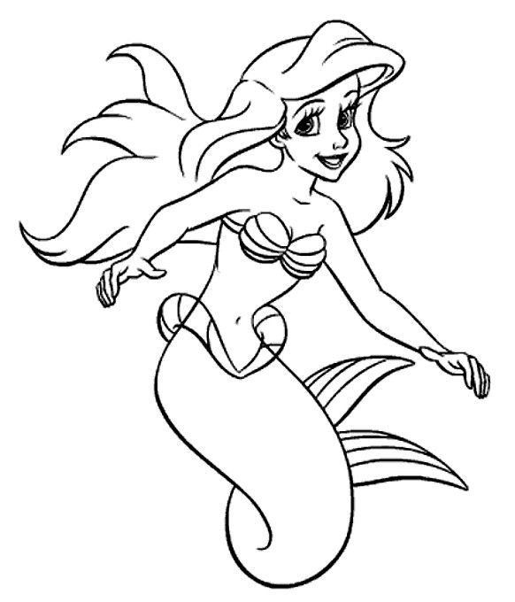 Ariel The Little Mermaid Coloring Pages