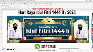 Free Banner Idul Fitri 1444H CDR