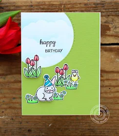 Sunny Studio Stamps: Easter Wishes Spring Birthday Card by Vanessa Menhorn