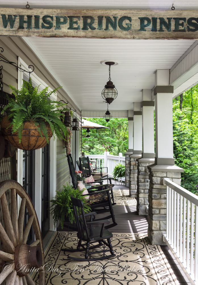 Far Above Rubies Southern porch  with vintage farmhouse  style