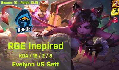 RGE Inspired Evelynn JG vs Sett - EUW 10.15