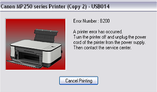 Cara Memperbaiki Printer Canon mP287 Error B200