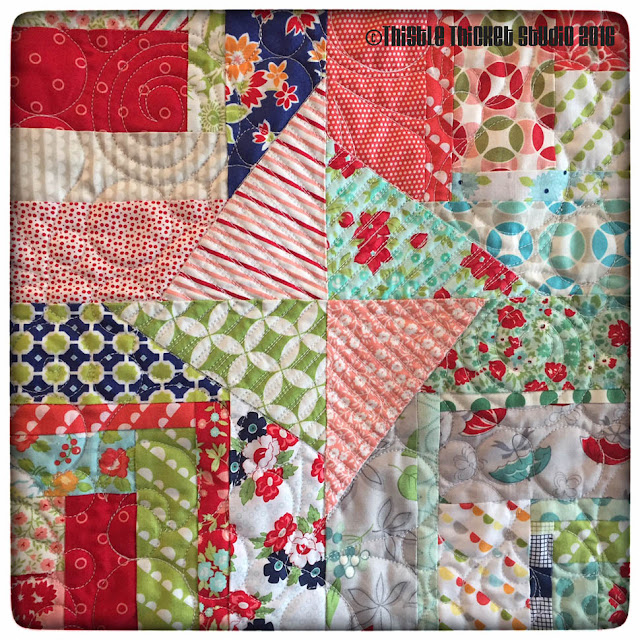 Bonnie and Camille Log Cabin Swap, log cabin quilt, thistle thicket studio,