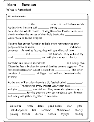 This ramadan printable worksheet is an useful activity for kids in Ramadan because they can have fun and gain knowledge at the same time.