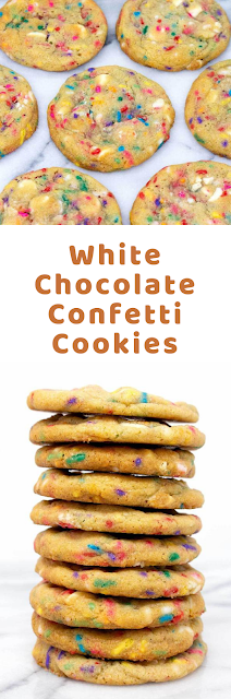 White Chocolate Confetti Cookies