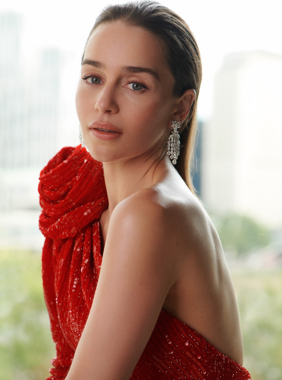 Emilia Clarke in Harper's Bazaar UK December 2023 by Betina Du Toit