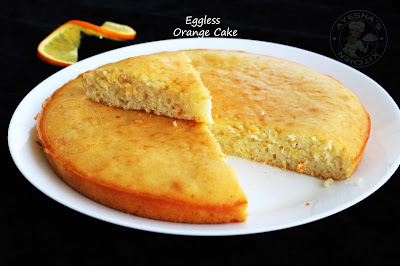 soft airy moist eggless cake recipe with fresh orange juice perfect tea cake