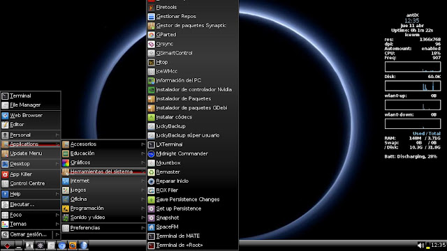 antiX Linux - IceWM Screenshot