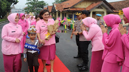 Ketua Bhayangkari Cabang Serang Kota Sambut Kunker Ketua Bhayangkari Banten