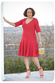 DIY Red Neoprene Dress