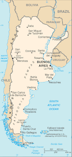 Map of Buenos Aires, La Plata, Mendoza, San Juan, Cordoba, Santa FeViedma, Mar del pala, Salla, Argentina