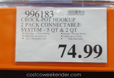 Deal for the Crock-Pot Hook Up Connectable Entertaining System at Costco