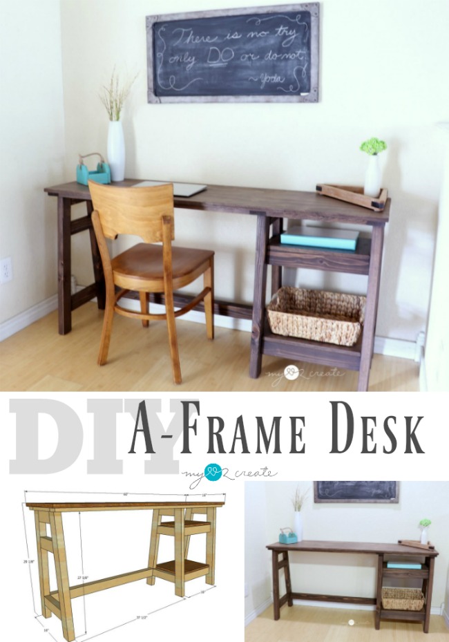 DIY A-Frame Desk | My Love 2 Create