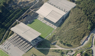 vista aérea do Estádio do Braga
