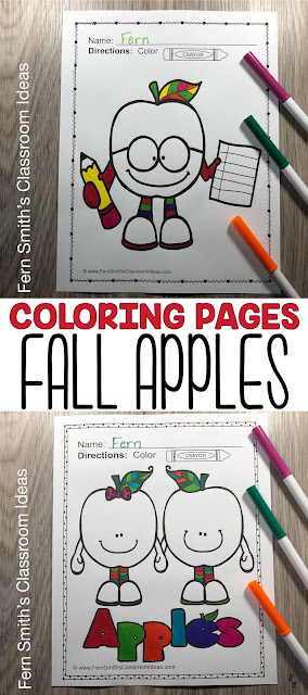 Apples Coloring Pages - 35 Pages of Apple Coloring Fun from #FernSmithsClassroomIdeas