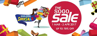 1Malaysia Super Sale Up To 70% Off at KL Sogo (1 March - 2 April 2017)