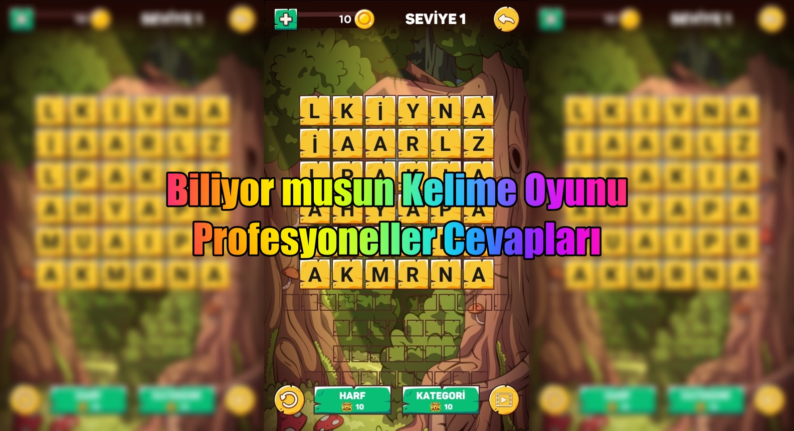 Biliyor musun Kelime Oyunu Profesyoneller Cevaplar