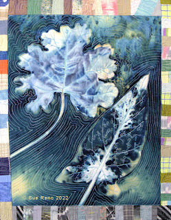 Under the Thunder Moon, art quilt by Sue Reno - detail