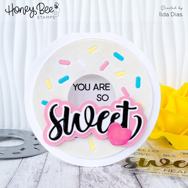 Donut Shaped Card for Honey Bee Stamps Spring Release Blog Hop - Day 2 by Ilovedoingallthingscrafty