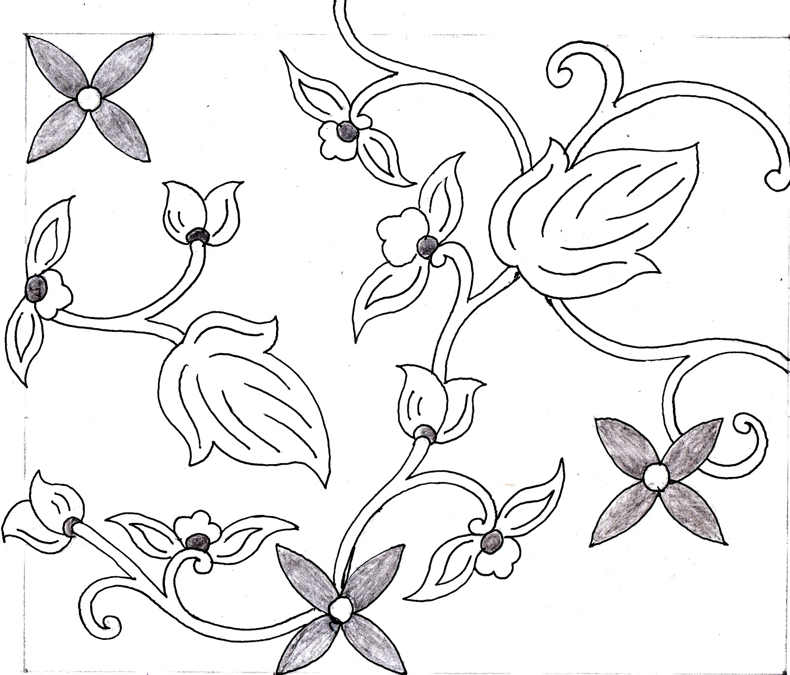 Gambar Motif Batik Cap 1 4 Gambar Canting Sketsa di Rebanas - Rebanas