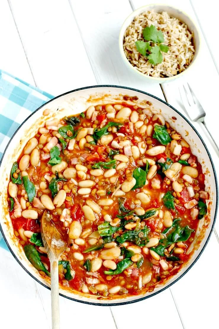 Lentil, Bean and Bacon Stew