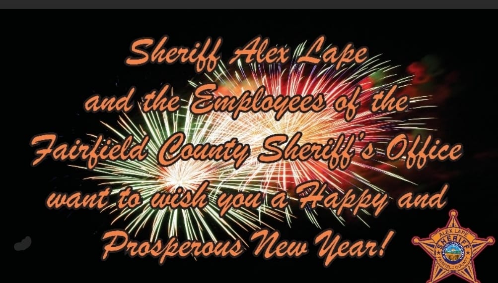 Fairfield County Sheriff's Office New Years Banner