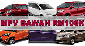 MPV Pilihan Keluarga Bawah Harga RM100K