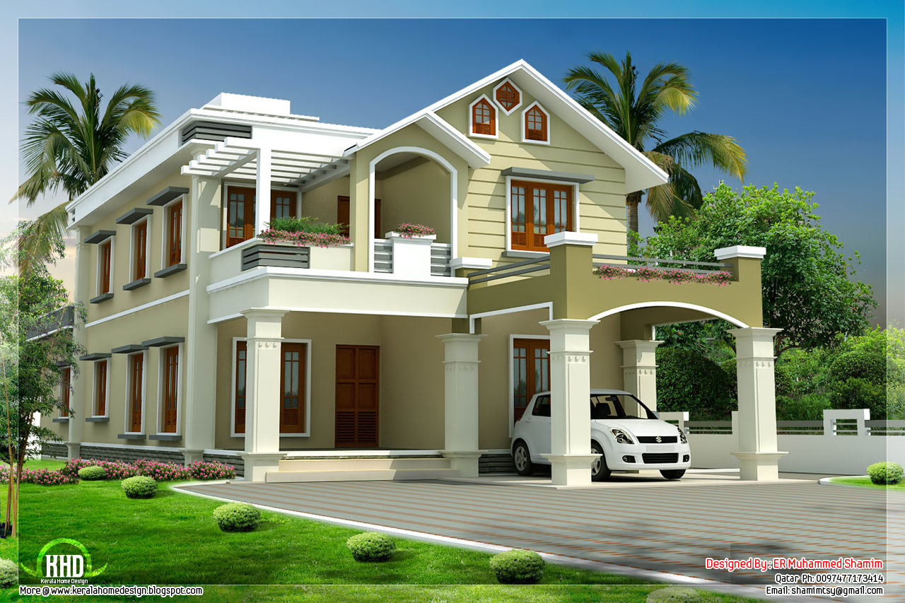 two floor house design   Kerala home design   Architecture house plans