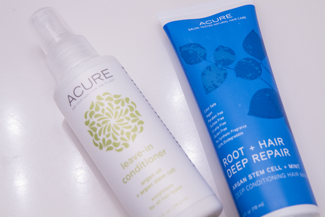 Photo of Acure leave in conditioner and Acure root + hair deep repair mask