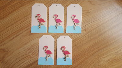 Summer flamingo gift tags