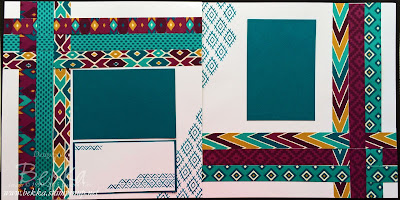 Double Page Bohemian Scrapbook Layout - Check It Out Here