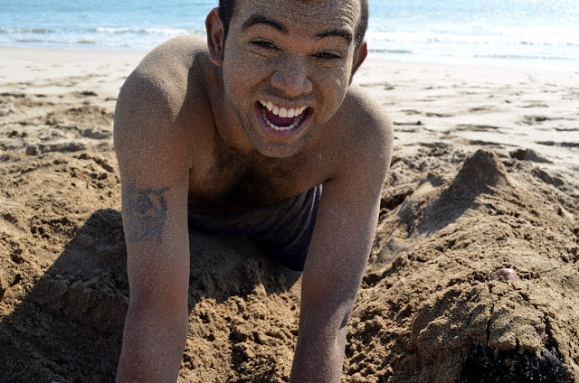 Indian desi male man topless underewar dude hunk sand beach Skinny dipping in Diu Gujarat indian males men man india
