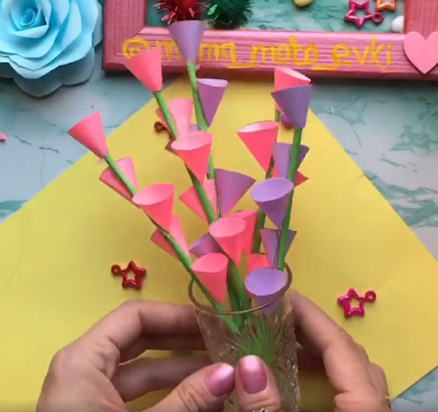 Flower arts & crafts for kids. Открытки и поделки Цветы своими руками вместе с детьми.