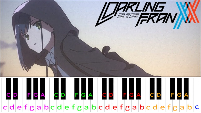 Torikago (Darling in the FranXX Ending) Hard Version Piano / Keyboard Easy Letter Notes for Beginners