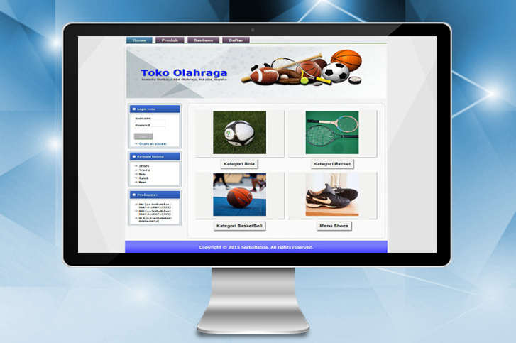 Membuat Desain  Website Toko  Olahraga  Menggunakan HTML 