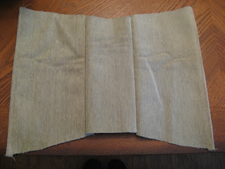 Both side pieces sewn to bottom