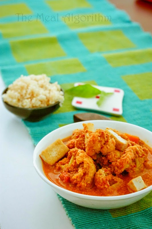 Vegetarian Thai Red curry with Brown rice