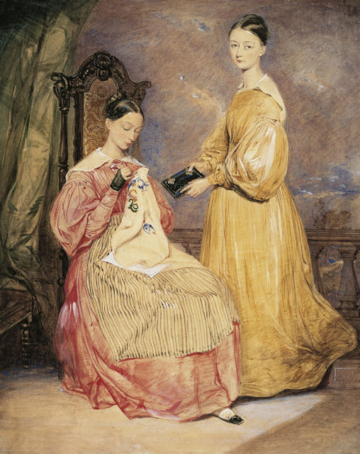 Уильям Уайт Уоррен. Портрет Флоренс и Партенопеи Найтингейл, 1836 г.