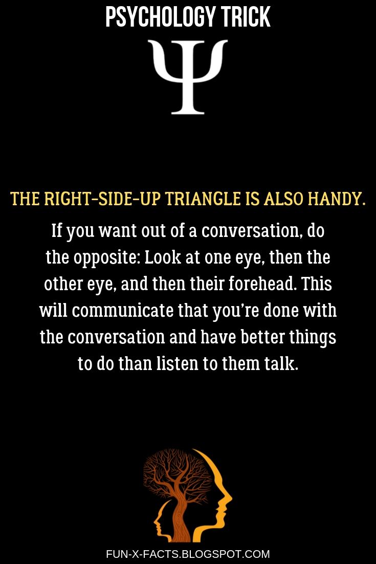 The right-side-up triangle is also handy - Best Psychology Tricks