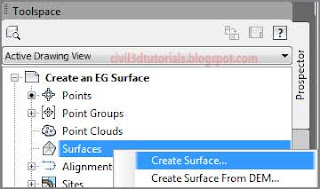 Creating a surface from within Prospector