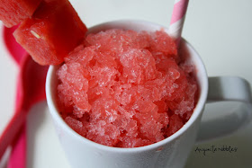 A proper watermelon granita with a soft snow-like texture from Anyonita Nibbles