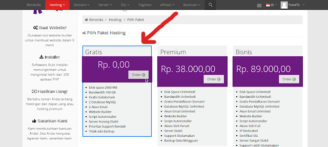 Cara Mendapatkan Hosting Gratis dari IDHostinger