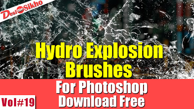 Hydro Explosion Brushes Effect For Photoshop Download Free Vol#19