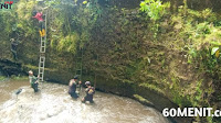 Bersihkan Tebing Sungai Cibeureum, Peltu Bayu Dansub 03 Satgas Sektor 22 Ajak Warga Supaya Rutin Perawatannya