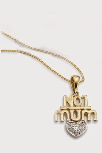 9ct Gold No.1 Mum Pendant With Diamond