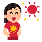 晴れ女のイラスト（天気）