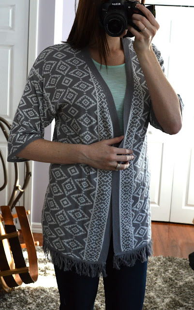  Skies are Blue Caine Fringe Open Cardigan - Stitch Fix Review