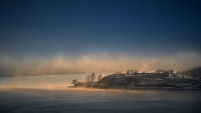 HD Wallpaper Island, Fog, Clouds, Sea, Landscape